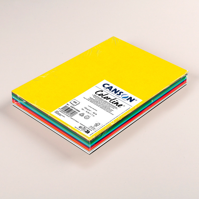 COLORLINE 250F PAPIER DESSINS COLORIS ASSORTIS A4 150G